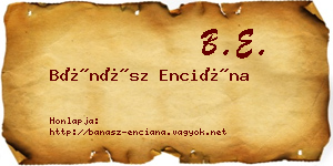 Bánász Enciána névjegykártya